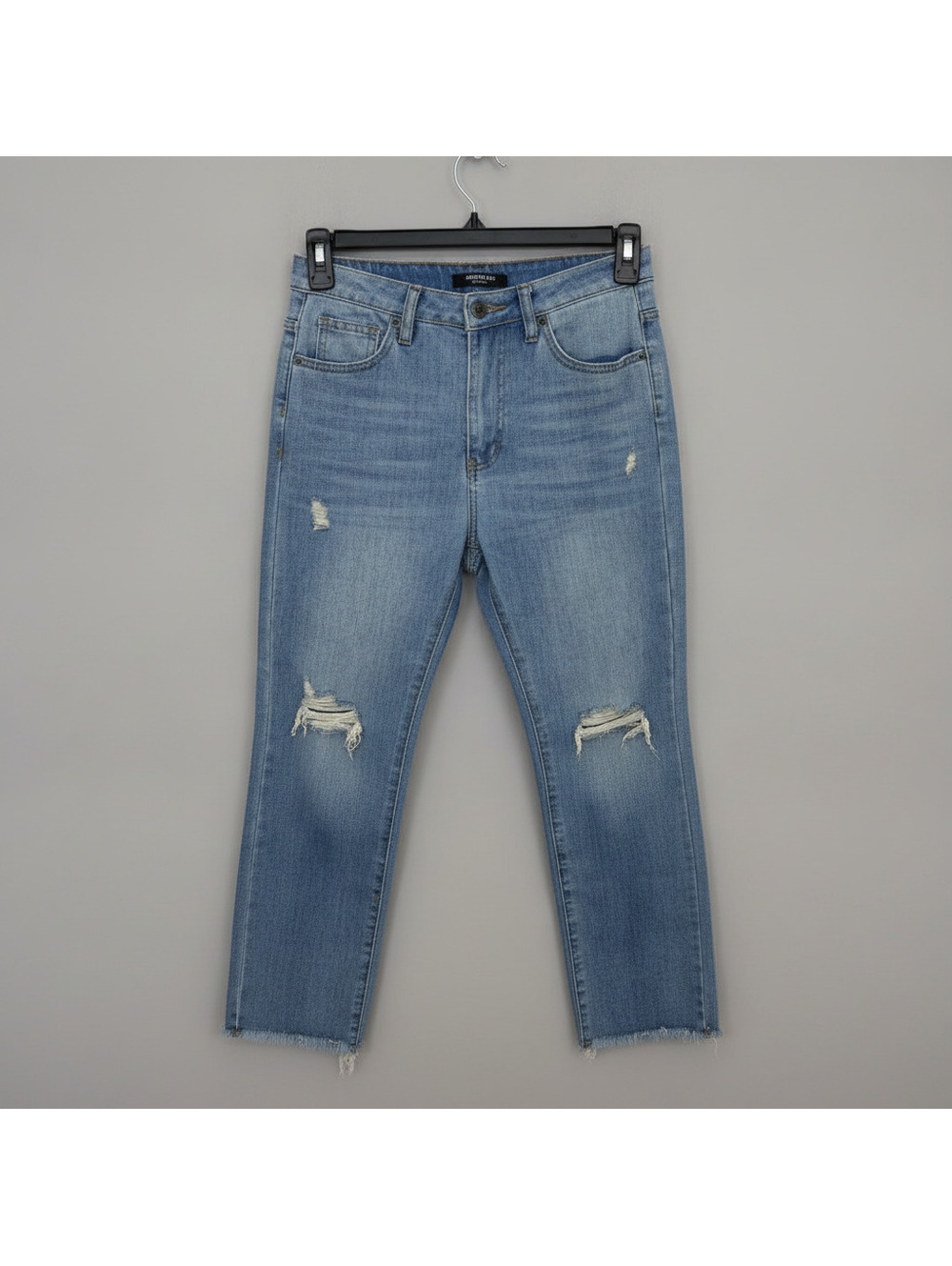 American Bazi Women's 3 Fits like 25/26 Distressed Straight Leg Jeans